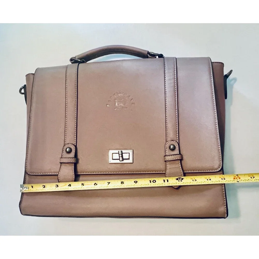 EaseGave Women 15.6 Inch Laptop Briefcase Saffiano Grained Eco-Leather